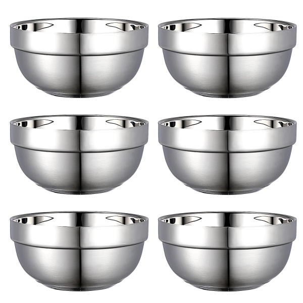 Rustfrie Stål Boller Lopp Rustfritt Stål Skål Små Dessertboller Rustfritt Stål Risbolle Rustfritt Stål Forberedelsesboller