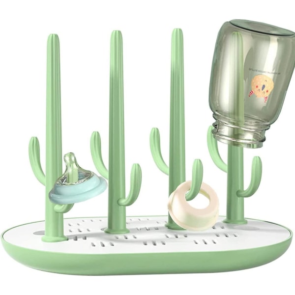 Babyflaske Tørkerack Grønn Babyflaske Tørker Avtakbar Flasketørker 4 Store Og 8 Små Stativ, Flasketørkerstativ For Flasker, Smokker, Bre