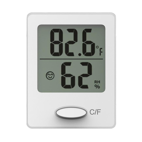 Mini LCD Digital Display Inomhus Termometer Hygrometrar Tillbehör Lämpliga För Växthus, Vinkällare, Källare Vit White