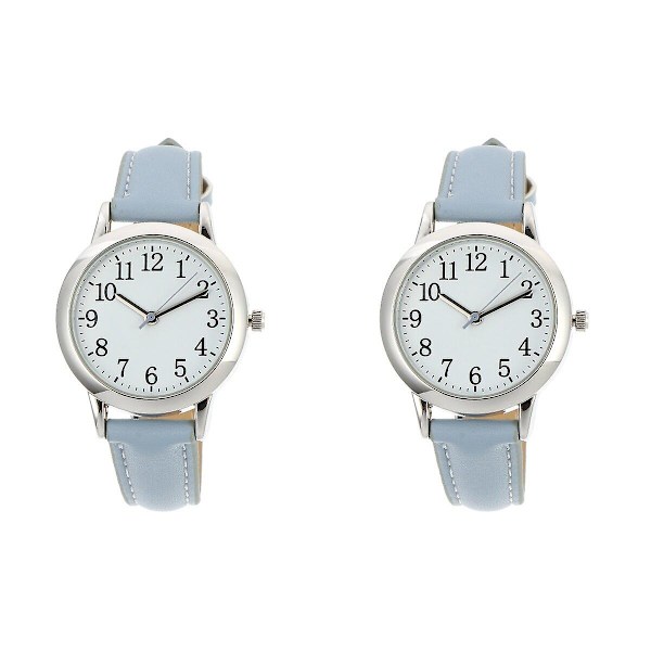 3 st Kvinnors Mode Vattentät Kvartsur PU-Läder Rem Enkel Casual Armbandsur 2 st 23,5X3CM 2pcs 23.5X3CM