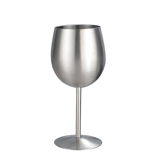 Rödvinsbägare Borstad Rostfritt Stål Champagneglas (1 st, Silver)