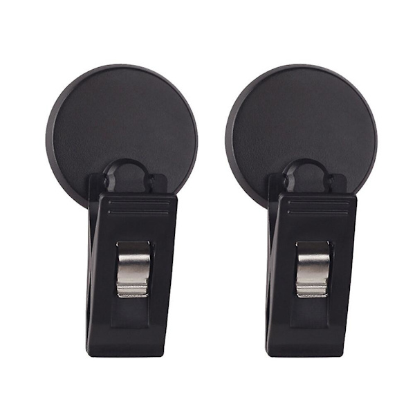 2 stk. Bilholder Klip til Adgangskontrol Solbriller Holder Multifunktionel Bilholder Black 5.6X3cm