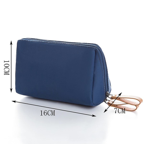 Lille Rejse Clutch Kosmetiktaske Opbevaringstaske Bærbar Vandtæt Bærbar Kosmetik Opbevaringstaske (1 stk.) Sort Black