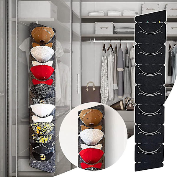 Baseball Cap Display Rack, Dør Bagvæg Non-woven Stor Hængende Hat Opbevaringspose Enkelt Række Single Row