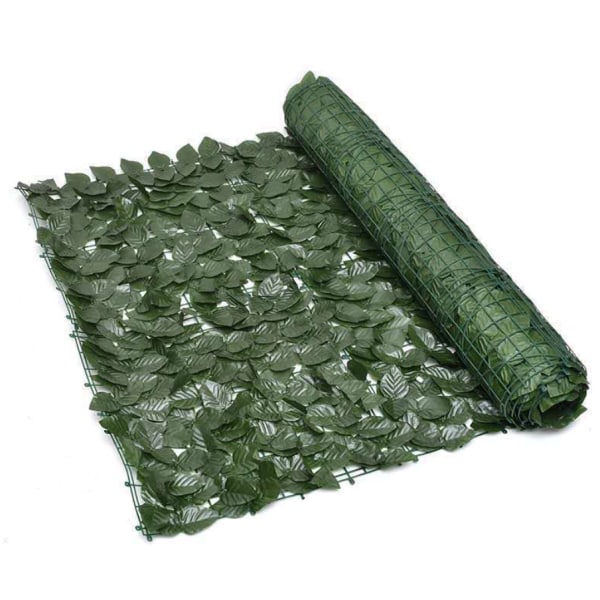 Imitationsväxter Artificiell integritetsstaketskärm, konstgjorda häckar staket och falsk dekoration för trädgårdsinredning utomhus, 1m X 1m, mörkgrön grön Le