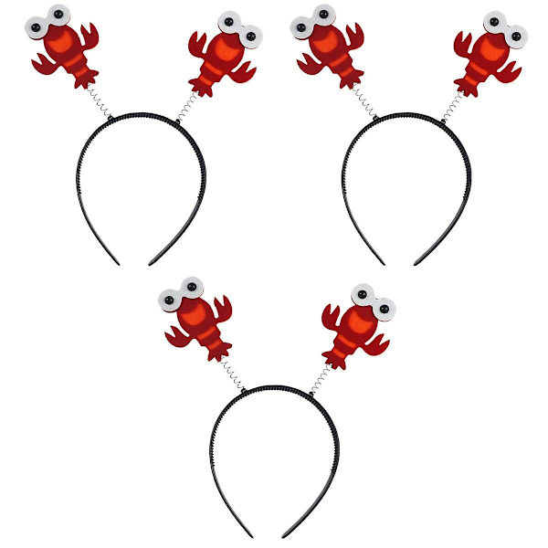 3 stk Krebsehovedbånd Søde Hår Hårtilbehør Til Forestilling Kostume Fest Maskerade3stk 3pcs