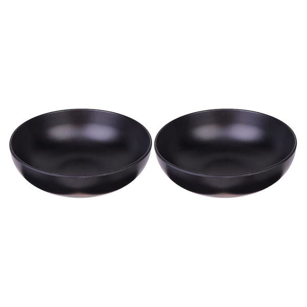 2 kpl Udon-nuudelivuokaa Pastavuokaa Vauvan ruokakulhoja Keittiön keittovuokaa Siru-kulho Musta 19X19X6CM Black 19X19X6CM