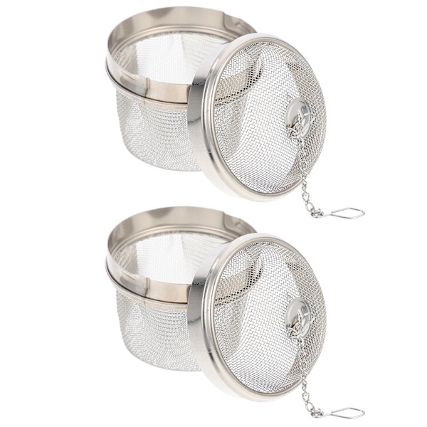 2 kpl Ruostumattomasta Teräksestä Valmistettuja Korujen Pesukoreja Käytännöllinen Kellonpuhdistuskori Teepalloja Hopea6 Silver 6X6CM