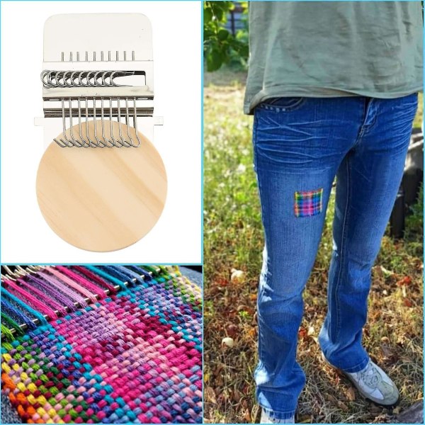 Stickningsmaskin för små projekt, Trä, Hemma-Kul, Lagningsmaskin Passar Nybörjare, DIY-Konstverktyg, Passar För