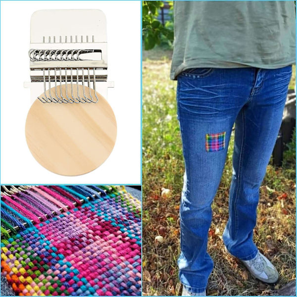 Strikke liten vev, tre hjemme moro lapping maskin kompatibel med nybegynnere, DIY kunst verktøy, egnet kompatibel med So