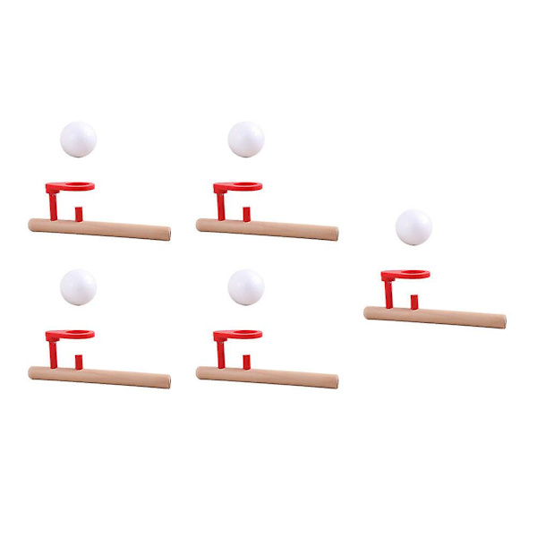 5 stk Små Træflydende Blæsepiber Sjove Flydende Bolde Børnelegetøj Rød 15X5.5CM Red 15X5.5CM