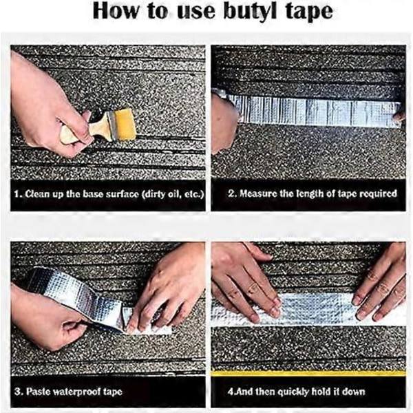 RY-butyyliteippi - 1.0 Paksu metalliverkkoalumiini 10cm*5m, 5 kpl