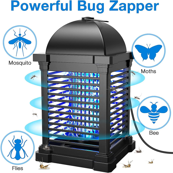 Mosquito Killer Lampe 20w 4300v Elektrisk insektdræber Effektiv insektbekæmper 100m rækkevidde til afvisende myg, møl, fluer, insekter