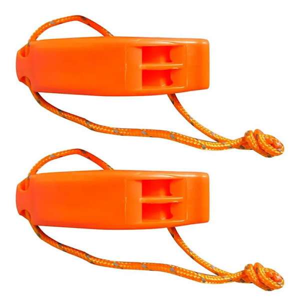 Super Hög Säkerhetsvissla med Snodd, Perfekt för Kajakpaddling, Båtfärd, Simning, Vattenöverlevnad, Vandring, Camping, Klättring 6-pack