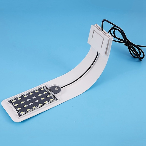 Blå Hvid Led Akvarielys Klip Fisketank Lys Belysning EU Stik