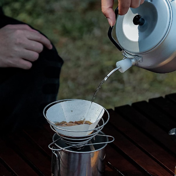 Kahvipannun teekannu suutin | Korkean lämpötilan kestävä pidennetty vedenkeitin nokka - ruostumattomasta teräksestä valmistettu silikoni vedenkeittimen pitkä juoksuputki, sopii kotiin ulkona,
