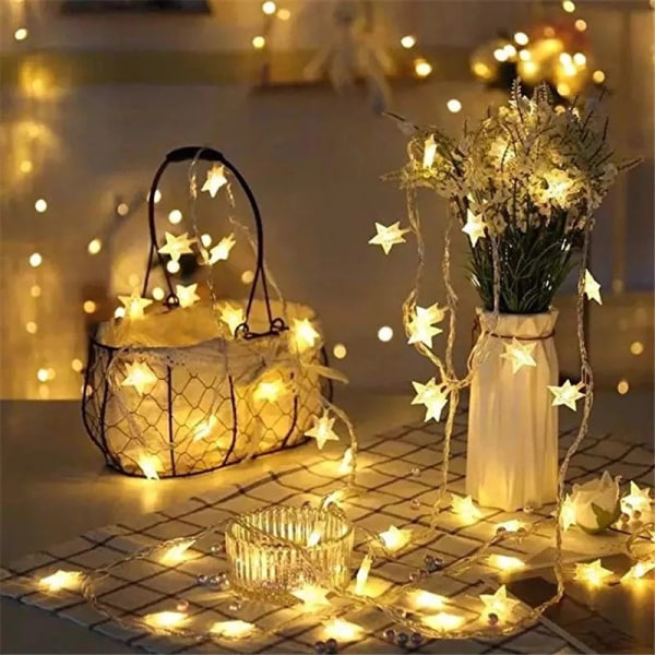 20 LED stjernelysstreng for barnerom - 3M, festlige dekorative lamper