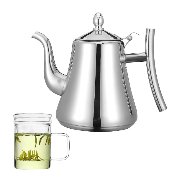 2 L Rustfrit Stål Tekande Rustfrit Stål Infuser Kande Metal Kogende Tekande Tekande Infuser Silver