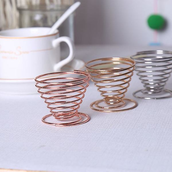 Koppar Äggkoppar Set6 Rostfritt Stål Skönhetsägg Metallfäste Äggställ Förvaring Mögelsäker Och Fuktsäker Smink Äggställ (6st Roséguld)