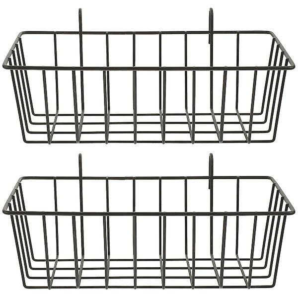 2 st Höhäcksfoder för Hamster, Kanin, Höhäcksställ, Kaninmatdispenser, Kaninburfoder, Svart 23X1 Black 23X10X7.5CM