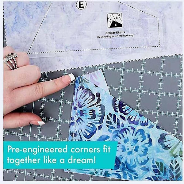 4-pack Quiltmall för Patchwork Sykit Tyg Skärningslinjaler Klar Sylinjal Skräddare Multifunktionell