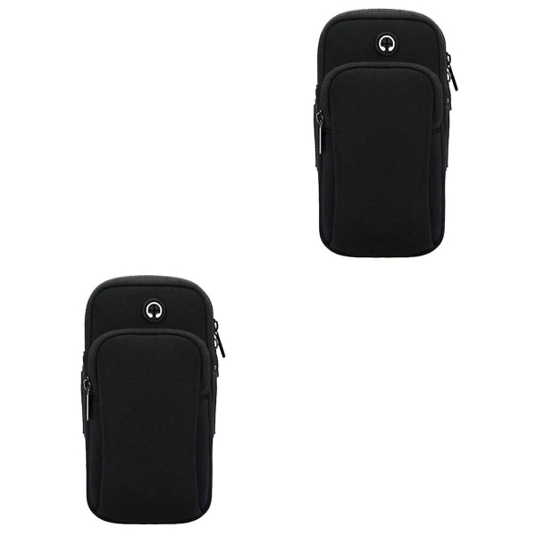 3 stk Sports Armbåndsveske Bærbar Multifunksjonell Armbåndslomme Wrist Mobiltelefon Penger Nøkler Kort Holder 2pcs