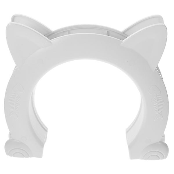 Kattlucka för Invändig Dörr Plast Pass Portal DIY Husdjurslucka Husdjurstillbehör Vit 22,5X27X5,5CM White 22.5X27X5.5CM