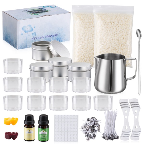 DIY Aromaterapi Stearinlys | Hjemmelavet Duftlys Luftfrisker Mainstays Teelys Hjemmelavet Aromaterapi DIY Stearinlyskit Kit