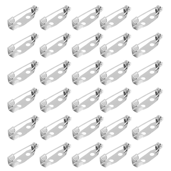 50 stk. Etiketter Tøj Lås Rygge Sikkerhedsspænde Håndlavet DIY Sikkerhed Brosche Ryg Pins Sølv 2X0.5X0.5 Silver 2X0.5X0.5CM