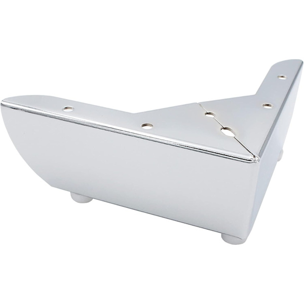 Sølv - DIY Køkkenmøbelben 50mm til Kaffebord, Skab, Seng, Sofa, Heavy Duty Metal Stolben, Skrivebord, Sølv, Stille, Skridsikker, Sæt af 4