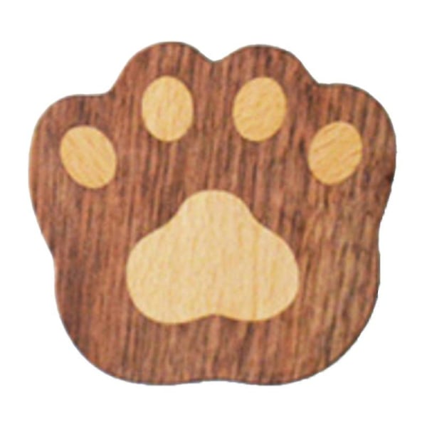 Walnut Coaster Cupin pidike Cartoon Bear veistetty upotekoristeinen puinen matto, e