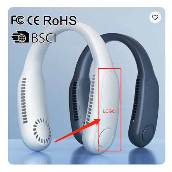 2021 Innovatiivinen kesätuote, siivuton kannettava langaton turbiini niskatuuletin USB mini lataustuuletin_xrzi White Color Box
