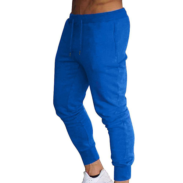 Män Slim Fit Solid Färg Byxor Byxor Snörning Casual För Jogging SportL L