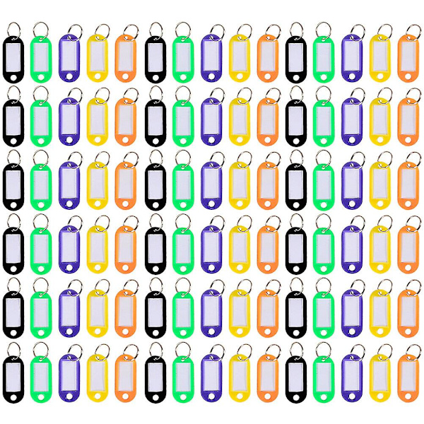 100 kpl Kätevät Avaimenlipukkeet Kannettavat Avaimen Tarrat Kompaktit Tarrat Matkatavaroiden Tarvikkeet Värikkäät Colorful