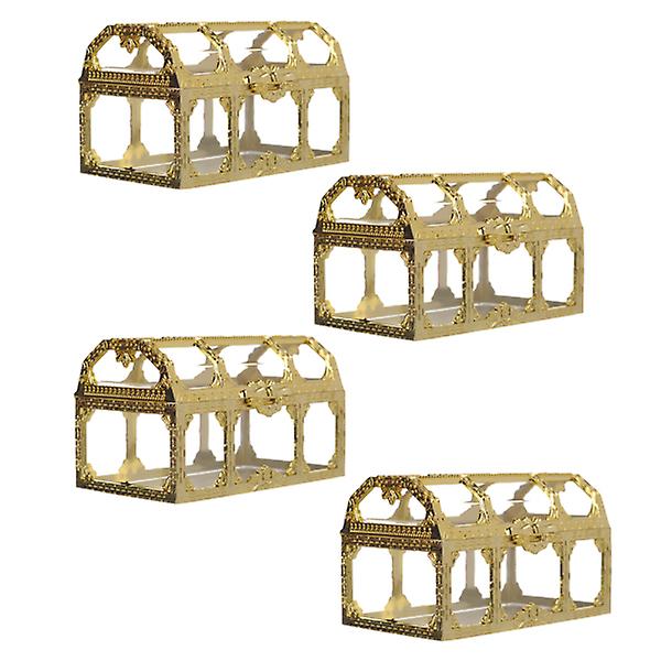 12 st 9x5.2x5.5cm Kreativ plastgodislåda Bröllop Vintage godisaskar Chokladpresenter Godisförpackningar Bröllopsfestfavorit (gyllene)Gyllene Golden