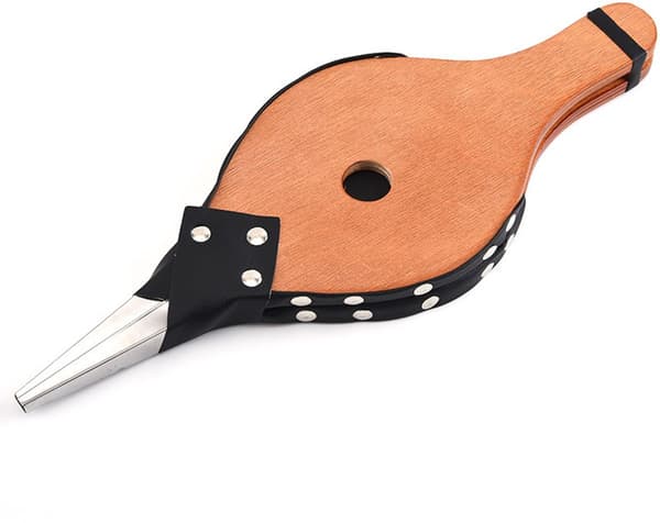 Manuell Eldstadsbälg, Läder Och Massivt Trä, För Eldstäder, Grillplatser, Eldgropar Och Lägereldar, Naturträ, 14,84 X 5,39 Tum