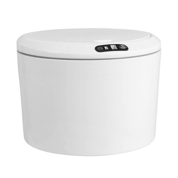Intelligent Sensor Bil Affaldsspand Plastik Affaldsbeholder Skraldespand Hvid 18X18CM White 18X18CM