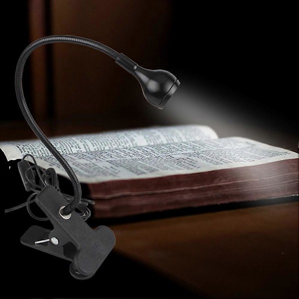 USB Oppladbar Clip-on Skrivebords LED Lampe Datamaskin Leselampe med Knapp Silver-warm Light
