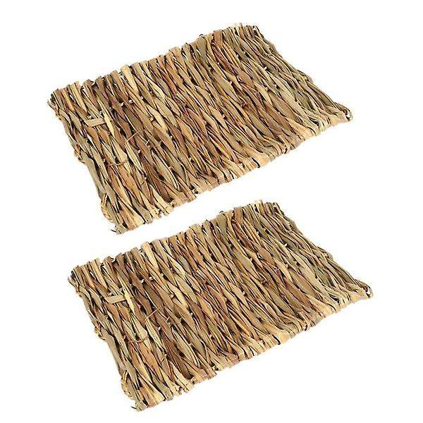 2 kpl Kaninlelu Guinean Possun Vuode Seagrass Mat Neliöt Kanin Alustat Seagrass Mat Pureskelulelu Sänky Bunny S PIC. 1