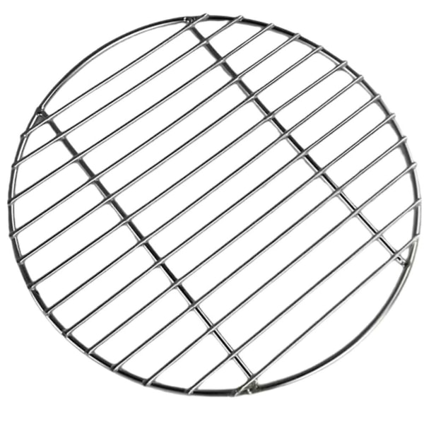 Rund Grillnet af Rustfrit Stål Barbecue Mesh Udendørs Grillnet Bbq Grillmåtte Metal GrillnetSi Silver 24X24X0.4CM