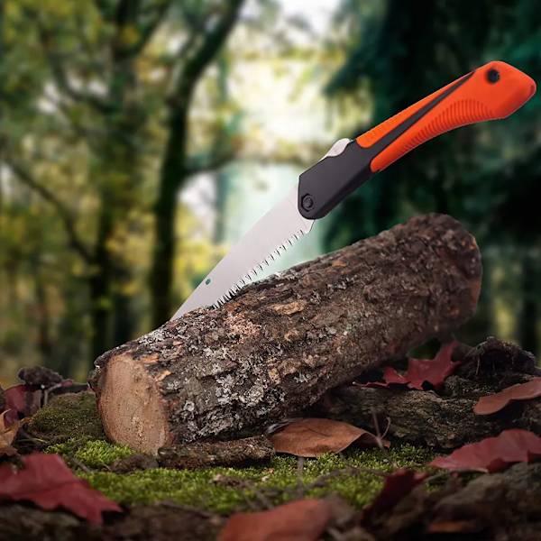Fällbar såg, robust blad handsåg, bäst för camping, trädgårdsarbete, jakt | Skärning av trä, PVC, ben, beskärningssåg med ergonomisk icke