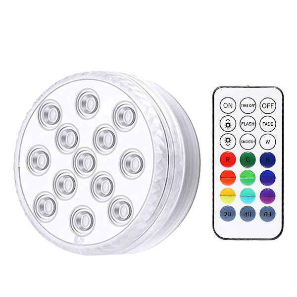 1 Sæt Praktisk Vase Lampe LED Lampe Trådløs Badekarlys Dykkerlys (hvid)Hvid7X7CM White 7X7CM