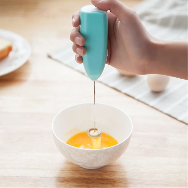 1 stk. Elektrisk Mælkeskummer Drikkeskummer Piskeris Mixer Omrører Kaffe Æggepisker Sort Black