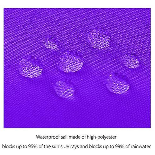 Vattentät Solsegel UV-Blocker Solskydd Patio Likbent Triangel Stickad Block Tyg Pergola Carport Markis 2x2 Lila 2x2 Purple