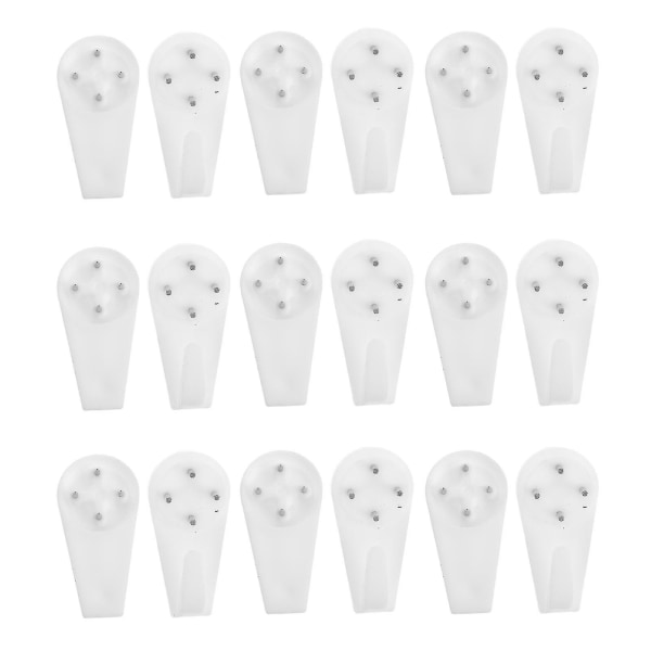 100pcs Wall Hooks Invisible Storage Hooks Photo Frame Picture Hooks (white)