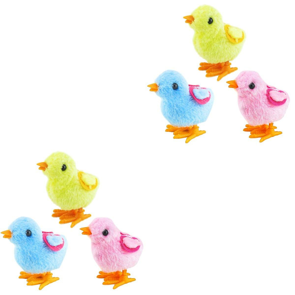 9 st. Uppdragning Leksaker Påskleksak Uppdragning Hoppande Kyckling Plysch Kycklingar Leksaker Party Favors Leksak För Barn ( 6 pcs 3pcs