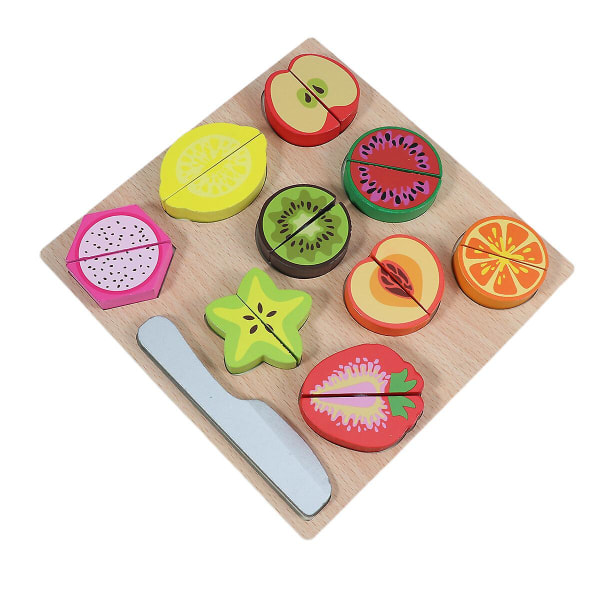 Children's Wooden Toys Cut Vegetables And Fruits Toys Set Playing House Kitchen Combination Vegetabl