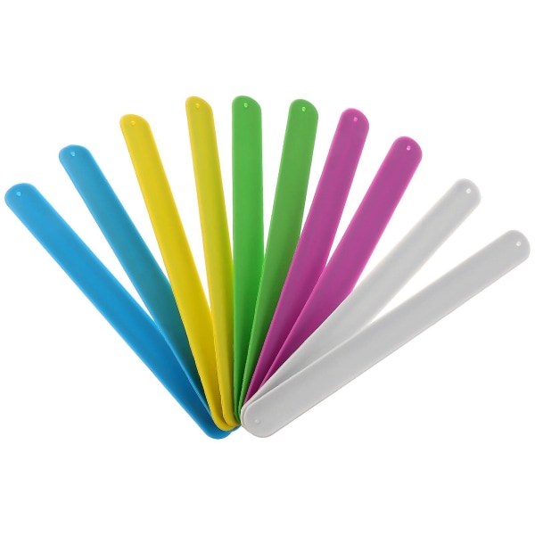 10 st Intressanta silikon Slap Armband Barn Slap Band För Party FavorsSorterad färg Assorted Color