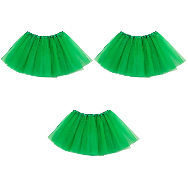 6 stk Tutu-skjørt 3 lag Ballet Klesoppkledning Barn Tutu-skjørt For Jenter Fest Kostyme Gave (grønn)6 6 pcs 2pcs