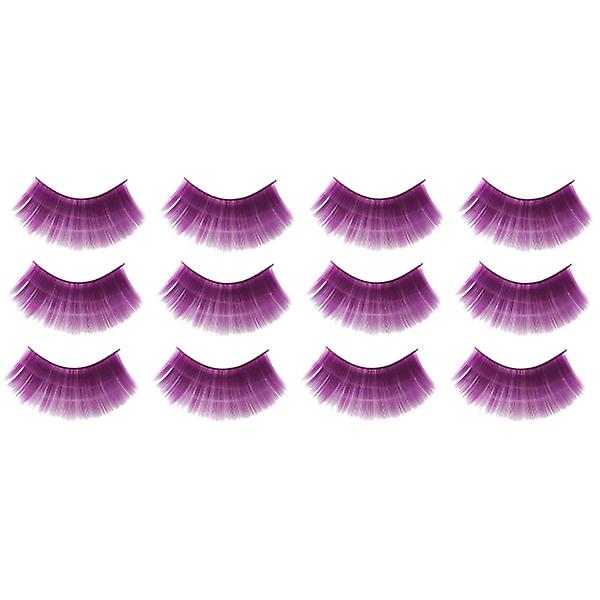 9 par lila falska ögonfransar glänsande lockiga konst Ögonfransförlängning för Halloween Performance Ca 6 pairs
